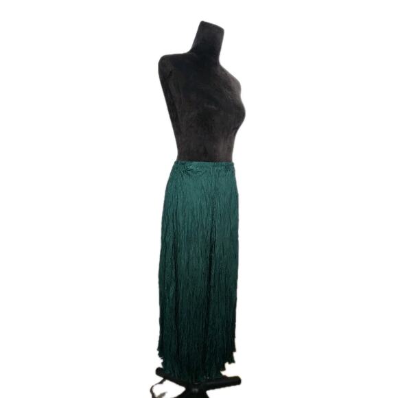 The Limited Emerald Green Silk Maxi Skirt - Picture 3 of 7